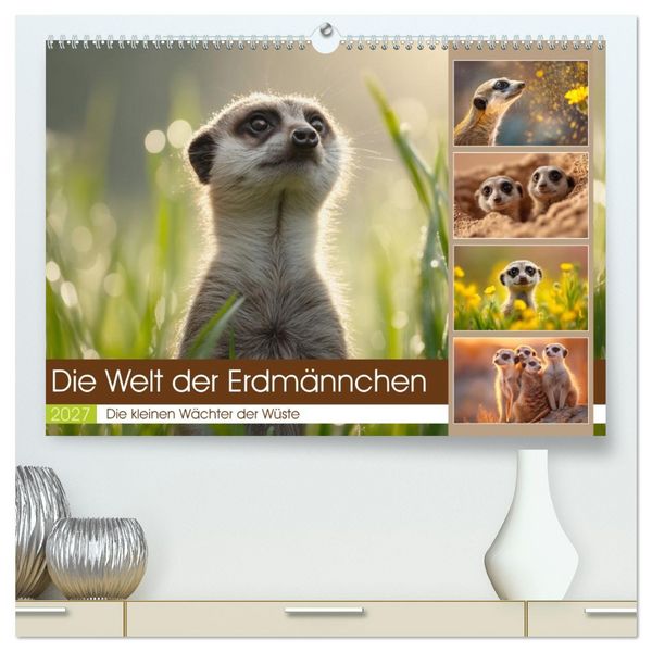 Produktbild: Die Welt der Erdm&auml;nnchen (hochwertiger Premium Wandkalender 2027 DIN A2 quer), Kunstdruck in Hochglanz