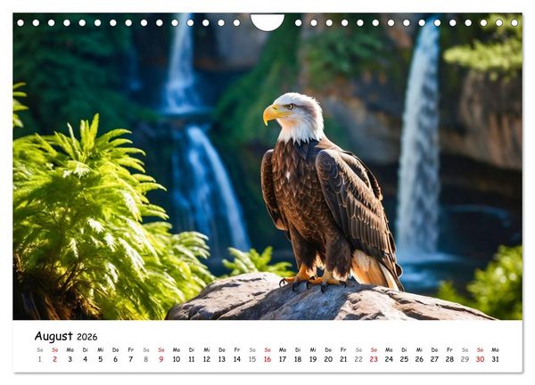 Produktbild: Majest&auml;tische Wei&szlig;kopfseeadler - Der K&ouml;nig der L&uuml;fte (Wandkalender 2026 DIN A4 quer), CALVENDO Monatskalender