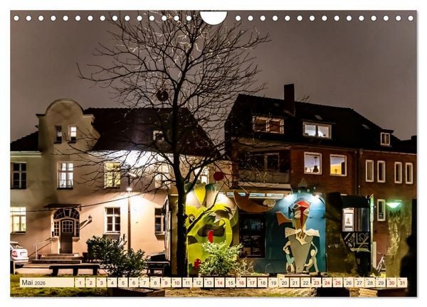 Produktbild: L&uuml;beck bei Nacht (Wandkalender 2026 DIN A4 quer), CALVENDO Monatskalender