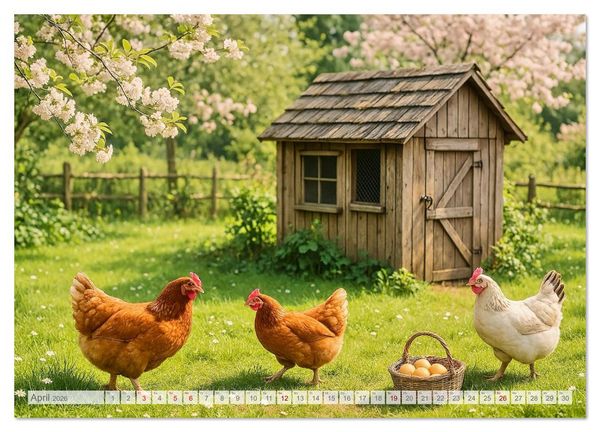 Produktbild: Land Pause - Ein Jahr im Cottagegarten (Wandkalender 2026 DIN A4 quer), CALVENDO Monatskalender
