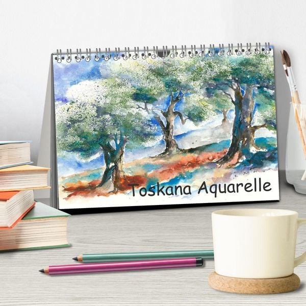 Produktbild: Toskana Aquarelle (Tischkalender 2026 DIN A5 quer), CALVENDO Monatskalender