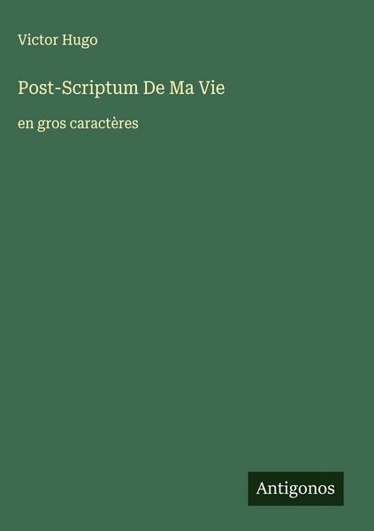Produktbild: Post-Scriptum De Ma Vie
