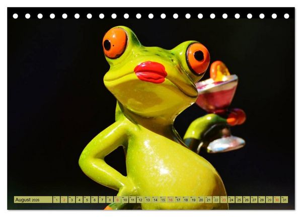 Produktbild: Froschsommer. Liebe, Sonne und Urlaub (Tischkalender 2026 DIN A5 quer), CALVENDO Monatskalender
