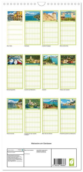 Produktbild: Familienplaner 2026 - Malcesine am Gardasee mit 5 Spalten (Wandkalender, 21 x 45 cm) CALVENDO