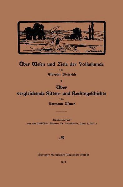 Produktbild: &Uuml;ber Wesen und Ziele der Volkskunde