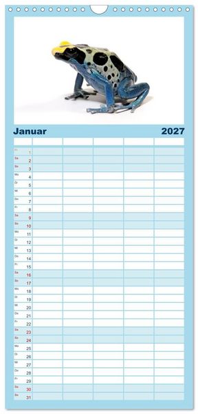 Produktbild: Familienplaner 2027 - Farbenpracht der Fr&ouml;sche mit 5 Spalten (Wandkalender, 21 x 45 cm) CALVENDO