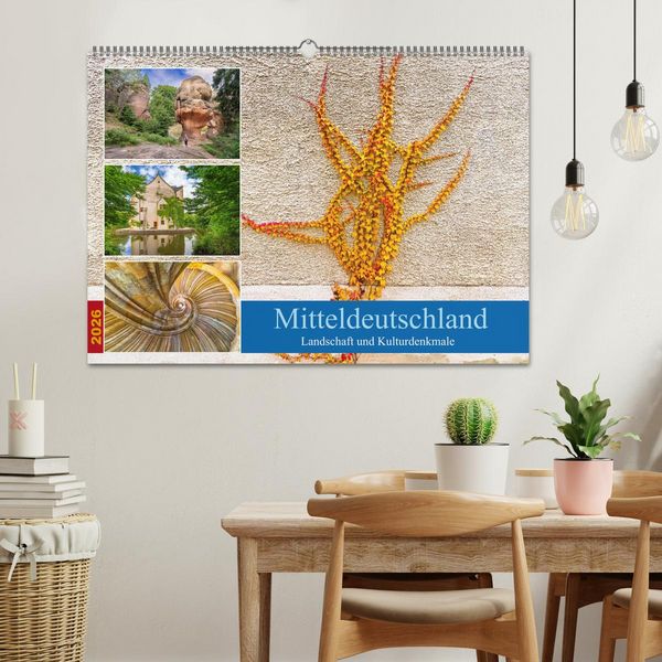 Produktbild: Mitteldeutschland - Landschaft und Kulturdenkmale (Wandkalender 2026 DIN A2 quer), CALVENDO Monatskalender