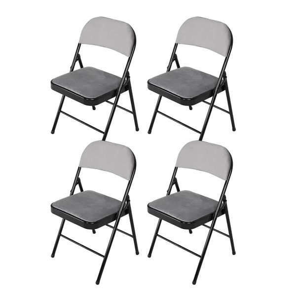 HTI-Living Klappstuhl Wedigo Velvet Grau 4er Set Klappstuhl Wedigo Velvet Grau 4er Set