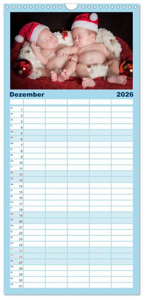 Produktbild: Familienplaner 2026 - Baby - s&uuml;&szlig;e Tr&auml;ume mit 5 Spalten (Wandkalender, 21 x 45 cm) CALVENDO