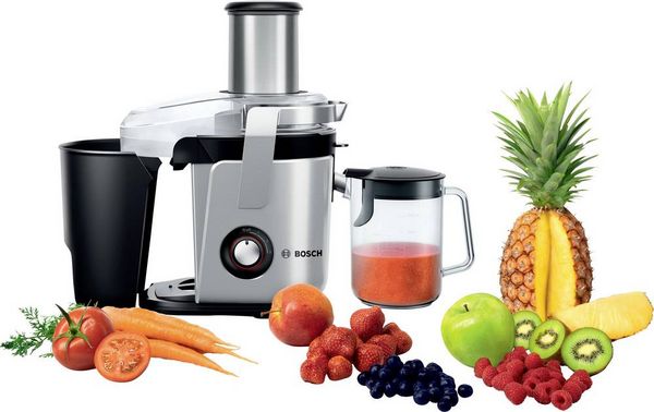 Produktbild: Bosch Haushalt Entsafter MES4010 1200 W Silber, Schwarz