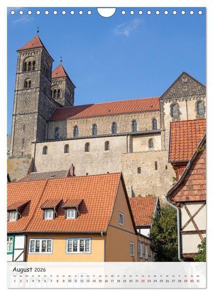 Produktbild: Quedlinburg - Welterbestadt und Tor zum Harz (Wandkalender 2026 DIN A4 hoch), CALVENDO Monatskalender