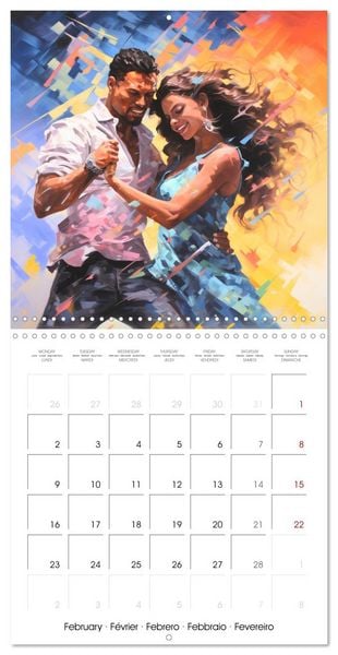 Produktbild: Danse passion (Calendrier mural carr&eacute; 2026 30x30 cm) Calendrier double avec une page pour vos prises de notes