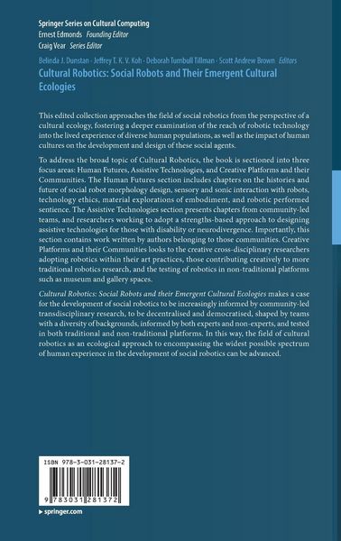 Produktbild: Cultural Robotics: Social Robots and Their Emergent Cultural Ecologies