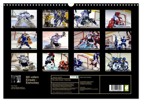Produktbild: Mit vollem Einsatz - Eishockey (Wandkalender 2026 DIN A3 quer), CALVENDO Monatskalender