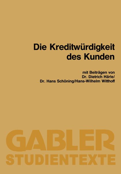 Produktbild: Die Kreditw&uuml;rdigkeit des Kunden