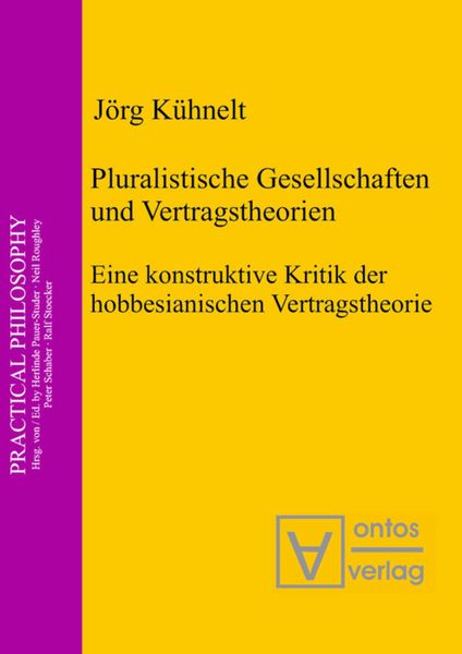 Produktbild: Pluralistische Gesellschaften und Vertragstheorien