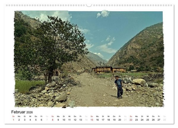 Produktbild: BEGEGNUNGEN IN NEPAL (Wandkalender 2026 DIN A2 quer), CALVENDO Monatskalender
