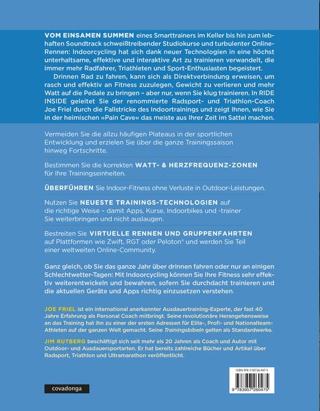 Ride Inside: The Essential Guide to Get the Most Out of Indoor Cycling,  Smart Trainers, Classes, and Apps: Friel, Joe, Rutberg, Jim: 9781948007139:  : Books