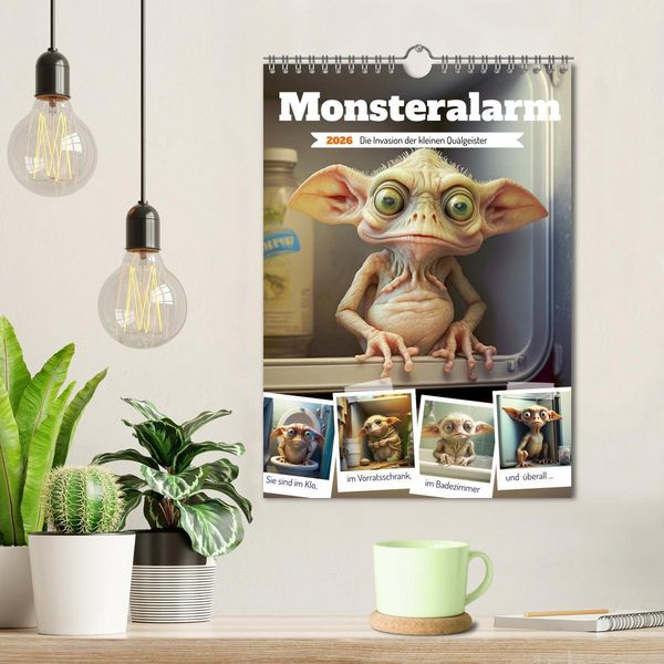 Produktbild: Monsteralarm. Die Invasion der kleinen Qu&auml;lgeister (Wandkalender 2026 DIN A4 hoch), CALVENDO Monatskalender