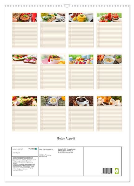 Produktbild: Guten Appetit (Wandkalender 2026 DIN A2 hoch), CALVENDO Monatskalender