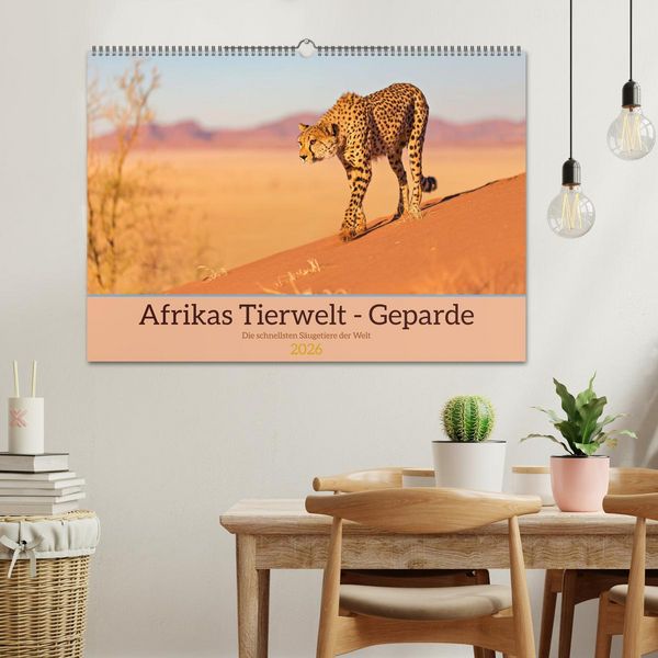 Produktbild: Afrikas Tierwelt - Geparde (Wandkalender 2026 DIN A2 quer), CALVENDO Monatskalender
