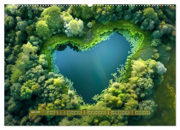 Produktbild: Mit dem Herzen der Natur (Wandkalender 2026 DIN A2 quer), CALVENDO Monatskalender