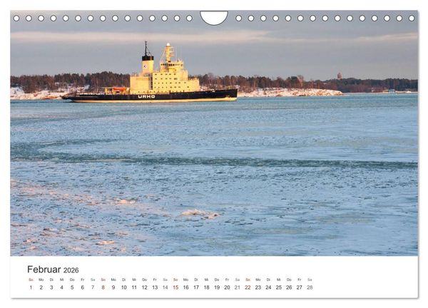 Produktbild: Helsinki - Hauptstadt am Finnischen Meerbusen (Wandkalender 2026 DIN A4 quer), CALVENDO Monatskalender