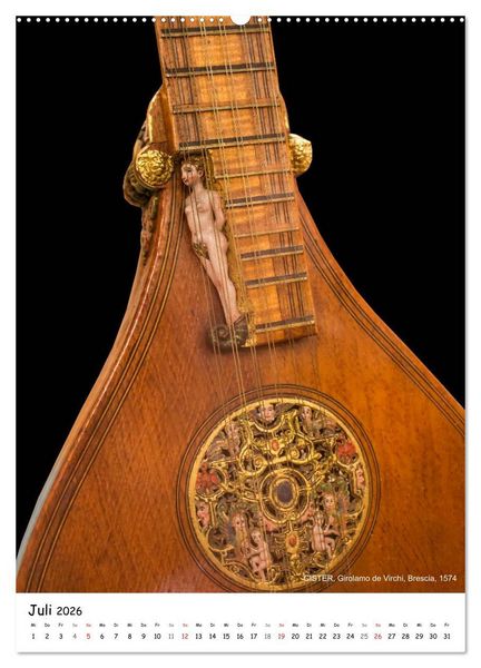 Produktbild: Historische Musikinstrumente (Wandkalender 2026 DIN A2 hoch), CALVENDO Monatskalender