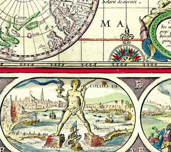 Produktbild: Historische WELTKARTE 1635 - Willem Janszoon Blaeu (Plano)