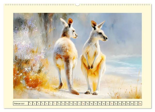 Produktbild: K&auml;ngurus. Spa&szlig; zwischen Sand, Wind und Wellen (Wandkalender 2027 DIN A2 quer), CALVENDO Monatskalender
