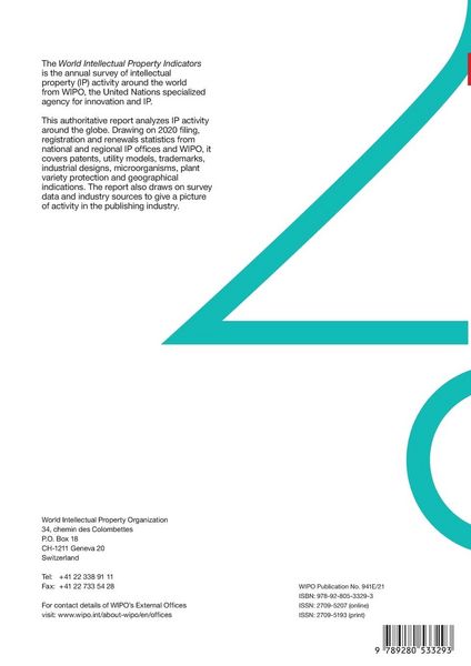 Produktbild: World Intellectual Property Indicators 2021