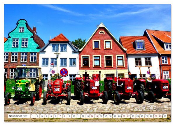 Produktbild: TRECKER PARADE - Historische Traktoren in Gl&uuml;ckstadt an der Elbe (Tischkalender 2026 DIN A5 quer), CALVENDO Monatskalender