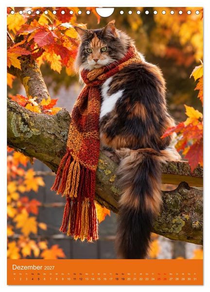 Produktbild: Goldener Herbst Eine tierische Fantasiewelt (Wandkalender 2027 DIN A4 hoch), CALVENDO Monatskalender