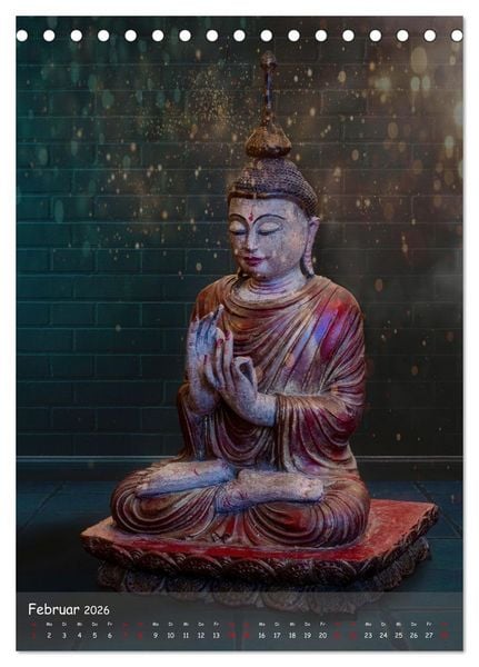 Produktbild: Kraft mit Buddha (Tischkalender 2026 DIN A5 hoch), CALVENDO Monatskalender