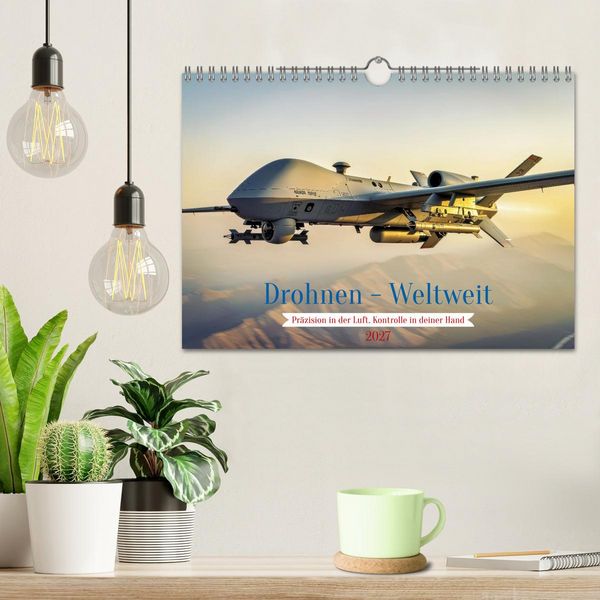 Produktbild: Drohnen - Weltweit (Wandkalender 2027 DIN A4 quer), CALVENDO Monatskalender