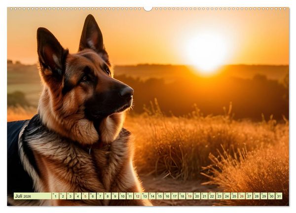 Produktbild: Deutscher Sch&auml;ferhund - Inbegriff der Treue (Wandkalender 2026 DIN A2 quer), CALVENDO Monatskalender