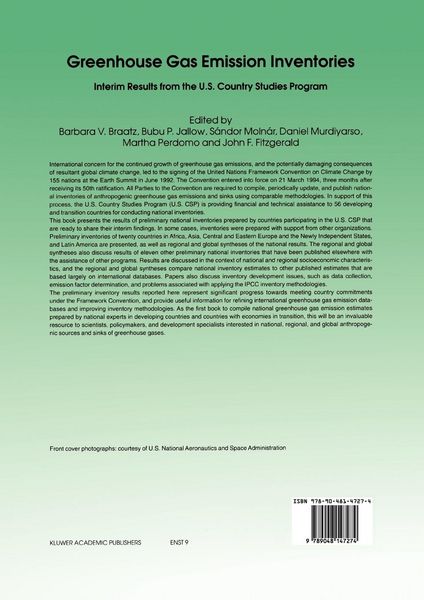 Produktbild: Greenhouse Gas Emission Inventories
