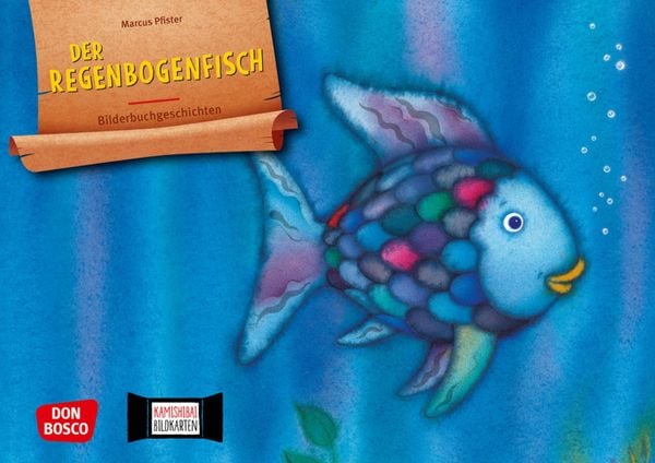 Der Regenbogenfisch, m. schillernden Schuppen. Kamishibai Bildkartenset