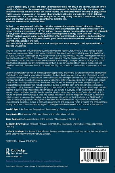 Produktbild: Cultures and Disasters