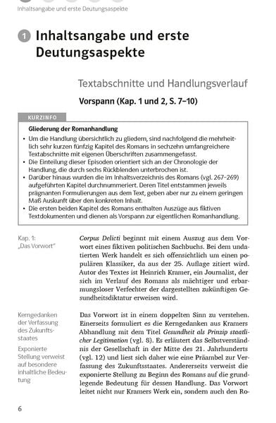 Produktbild: Lekt&uuml;rehilfen Juli Zeh, Corpus Delicti. Ein Prozess