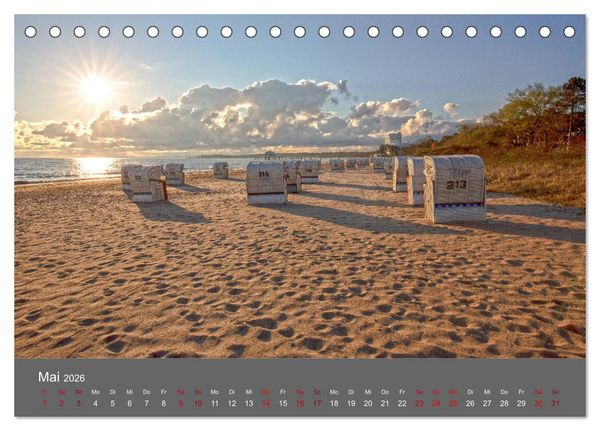 Produktbild: L&uuml;becker Bucht - Travem&uuml;nde - Niendorf - Timmendorf (Tischkalender 2026 DIN A5 quer), CALVENDO Monatskalender