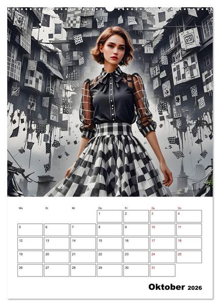 Produktbild: Schachspiel der Mode (Wandkalender 2026 DIN A2 hoch), CALVENDO Monatskalender