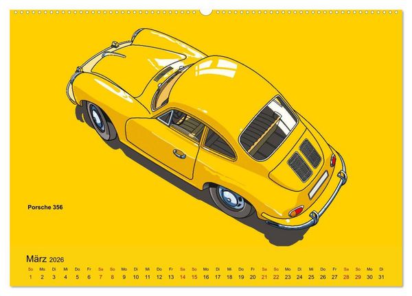 Produktbild: Made in Germany - Illustrationen deutscher Oldtimer (Wandkalender 2026 DIN A2 quer), CALVENDO Monatskalender