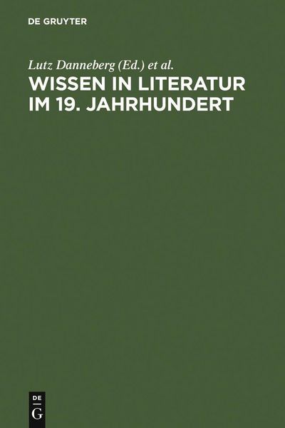 Produktbild: Wissen in Literatur im 19. Jahrhundert