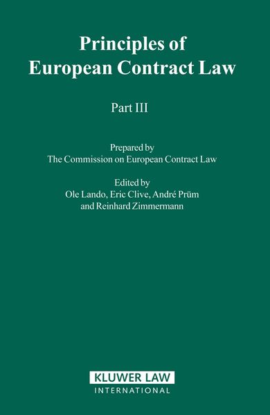 Produktbild: Principles of European Contract Law - Part III