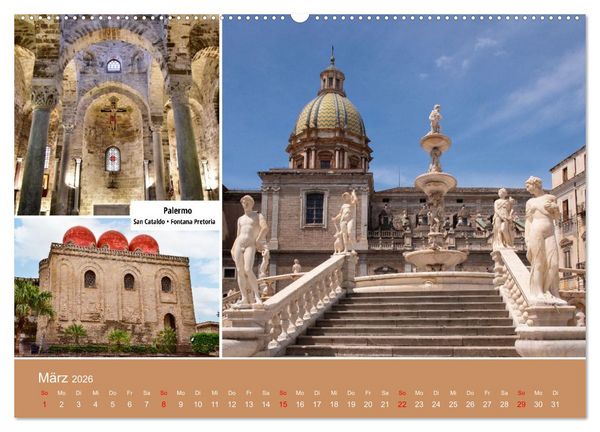 Produktbild: Palermo und der Westen von Sizilien (Wandkalender 2026 DIN A2 quer), CALVENDO Monatskalender