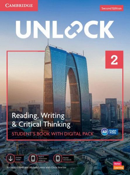 Produktbild: Unlock Level 2 Reading, Writing and Critical Thinking Student's Book with Digital Pack