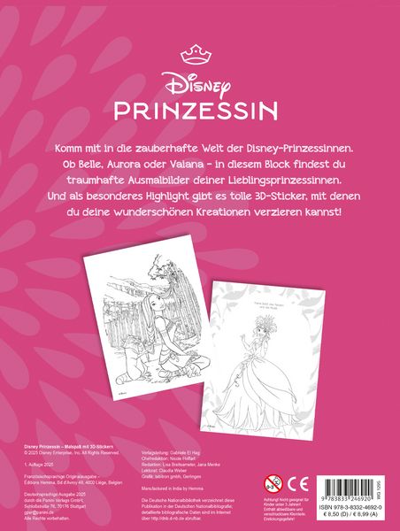 Produktbild: Disney Prinzessin: Malspa&szlig; mit 3D-Stickern