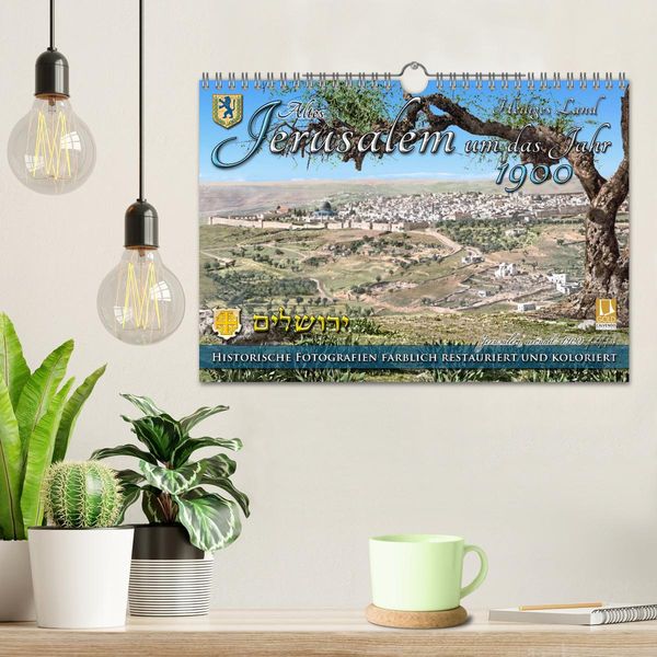 Produktbild: Altes Jerusalem um das Jahr 1900 - Fotos neu restauriert und koloriert (Wandkalender 2026 DIN A4 quer), CALVENDO Monatskalender