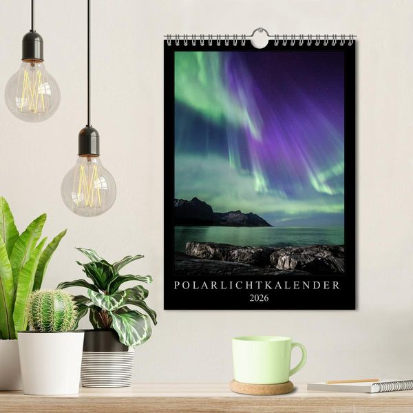 Produktbild: Polarlichtkalender (Wandkalender 2026 DIN A4 hoch), CALVENDO Monatskalender